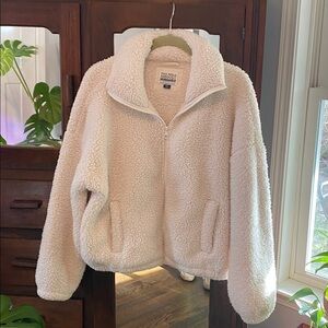 American Eagle Cream Sherpa Jacket